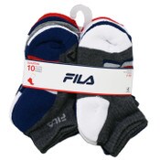 Wholesale - 10pk FILA STRIPED BOTTOM HC QTR SOCKS SIZE 4-6, UPC: 193159193911